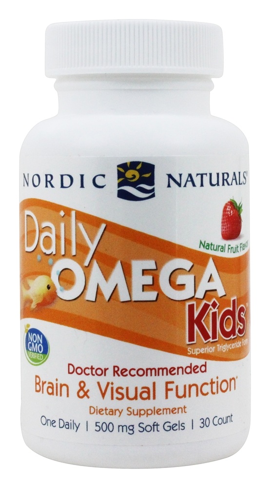 Comprar Omega Diário Infantil Sabor Morango 500 mg. - 30 Softgels Nordic Naturals