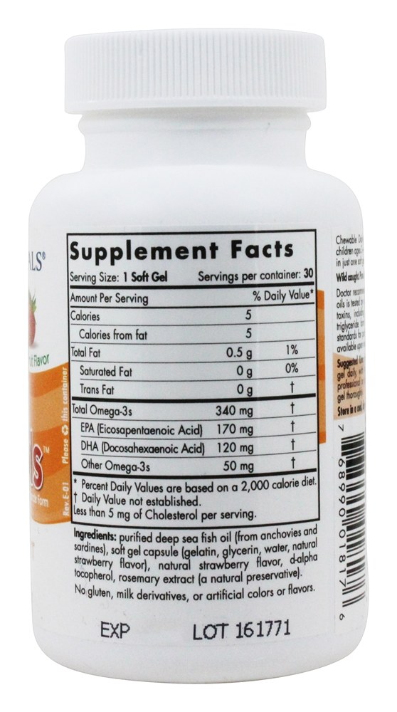 Comprar Omega Diário Infantil Sabor Morango 500 mg. - 30 Softgels Nordic Naturals - Imagem 2