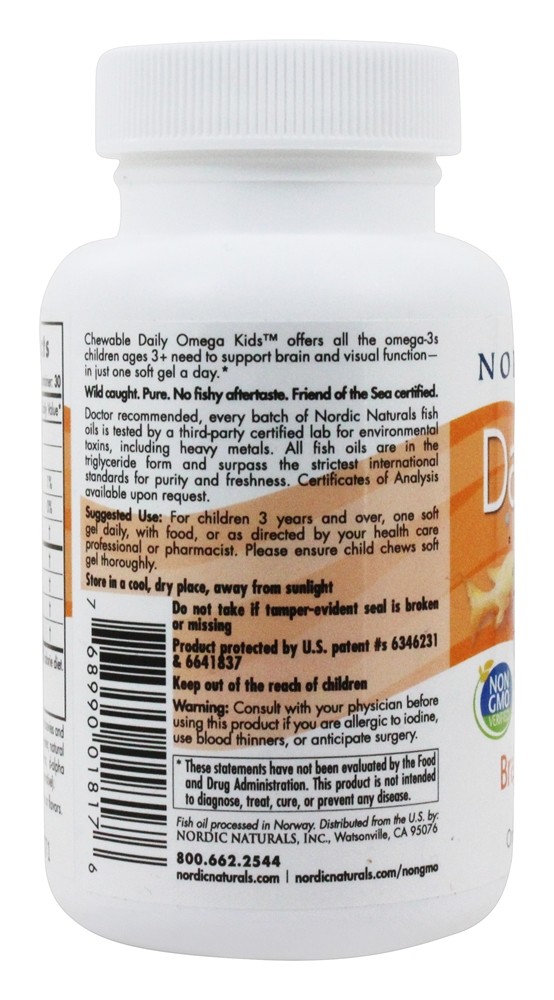 Comprar Omega Diário Infantil Sabor Morango 500 mg. - 30 Softgels Nordic Naturals - Imagem 3