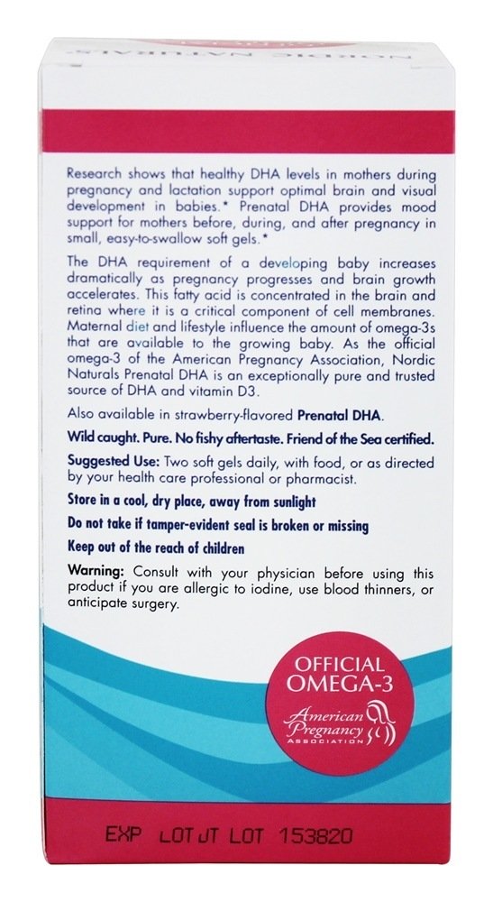 Comprar DHA Pré-Natal com Vitamina D - 180 Softgels Nordic Naturals - Imagem 3
