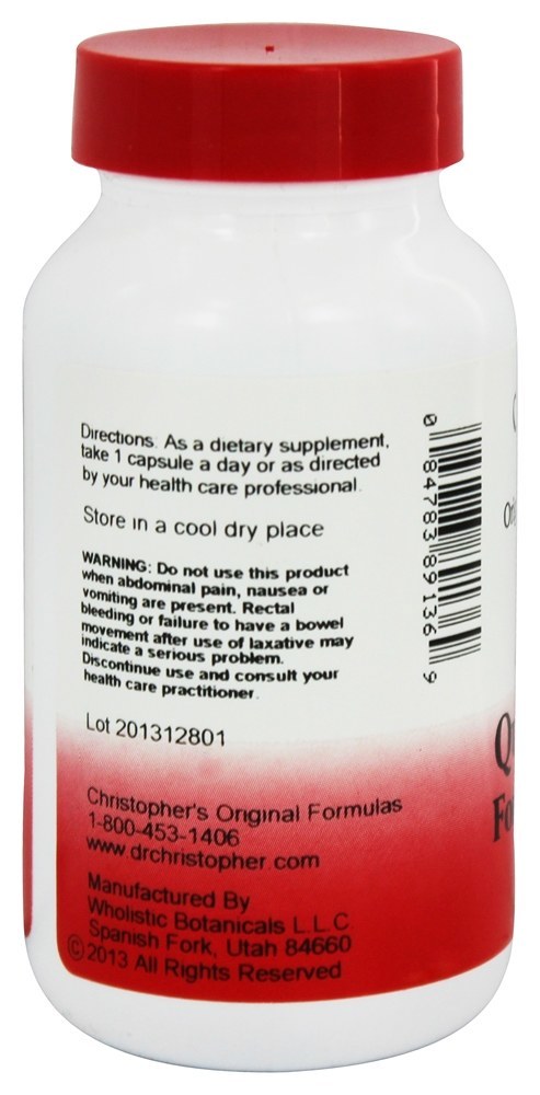Comprar Fórmula Rápida Para o Cólon (Parte 1) - Cápsulas vegetarianas 100 Dr. Christopher's Original Formulas - Imagem 3