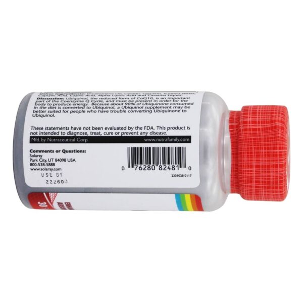 Comprar Ubiquinol CoQ-10 100 mg. - 30 Softgels Solaray - Imagem 4