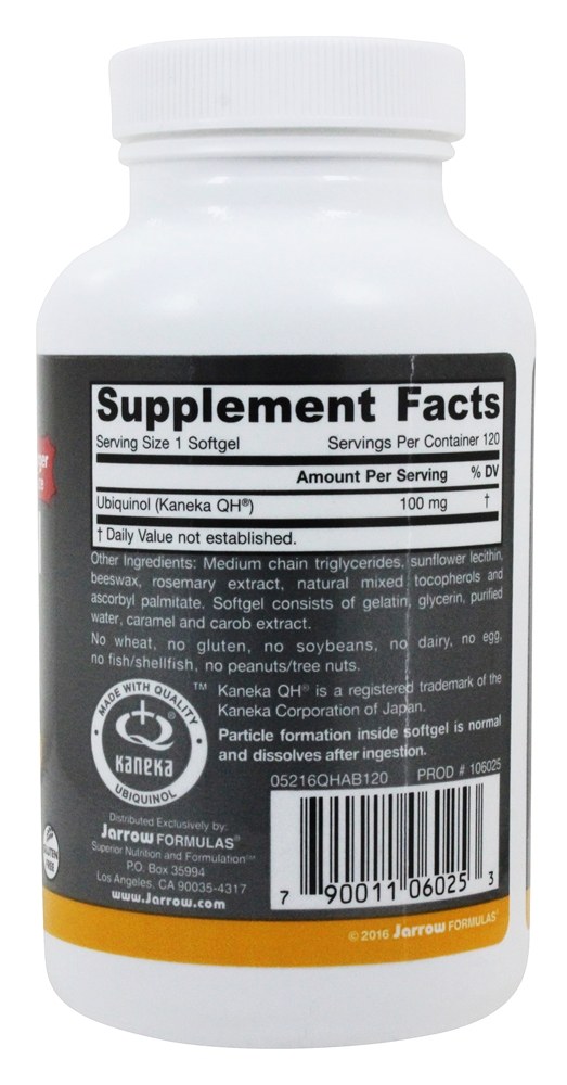 Comprar Ubiquinol QH-Absorb 100 mg. - 120 Softgels Jarrow Formulas - Imagem 2
