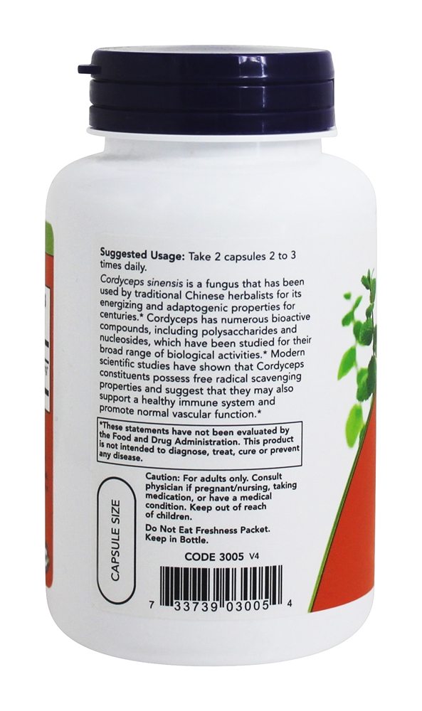Comprar Cordyceps 750 mg. - Cápsulas vegetarianas 90 NOW Foods - Imagem 3