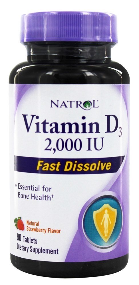 Comprar Vitamina D3 Rápida Dissolução Sabor Morango 2000 UI - Mini- Natrol 90 Natrol