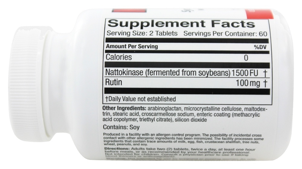 Comprar Nattokinase 1500 FU - 120 Tablets Naturally Vitamins - Imagem 2