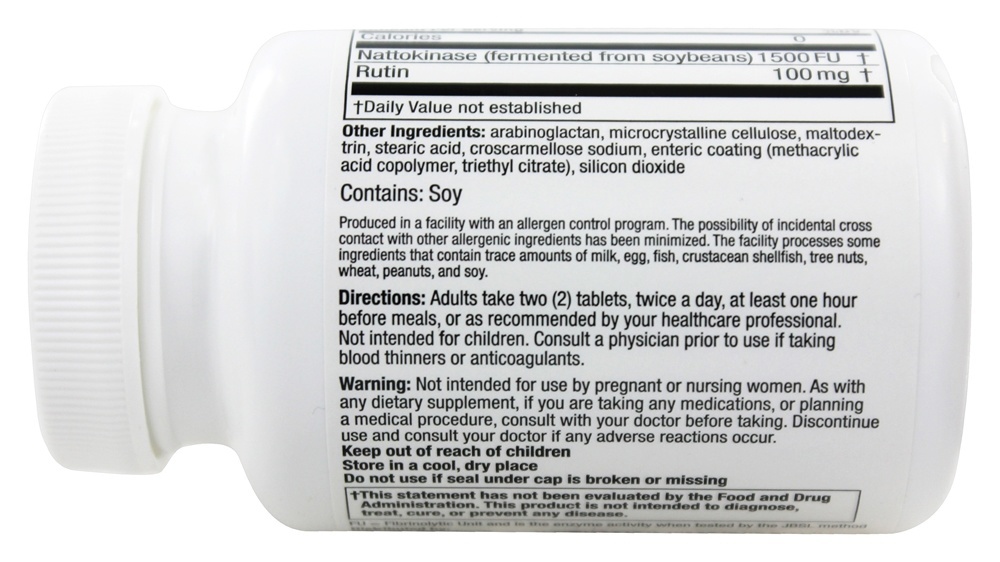 Comprar Nattokinase 1500 FU - 120 Tablets Naturally Vitamins - Imagem 3
