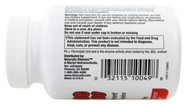Comprar Nattokinase 1500 FU - 120 Tablets Naturally Vitamins - Imagem 4