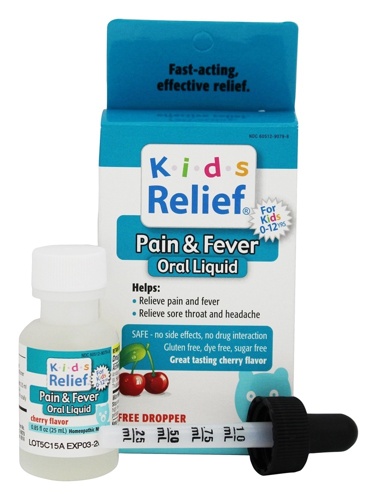 Comprar Crianças Alívio da Dor e Febre Oral Líquido Sabor Cereja - 0.85 fl. oz. Homeolab USA