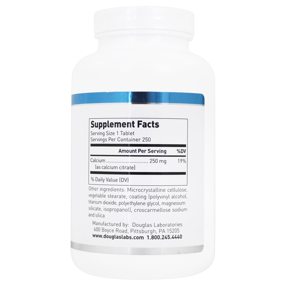 Comprar Ossos e dentes saudáveis de citrato de cálcio - 250 Tablets Douglas Laboratories - Imagem 2