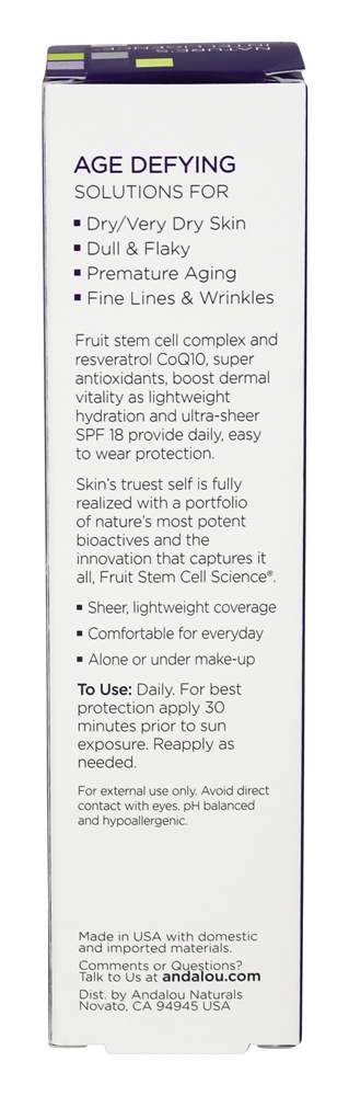 Comprar Idade Desafiando Extremista Puro Diário Defesa Facial Loção 18 SPF - 2.7 fl. oz. Andalou Naturals - Imagem 3