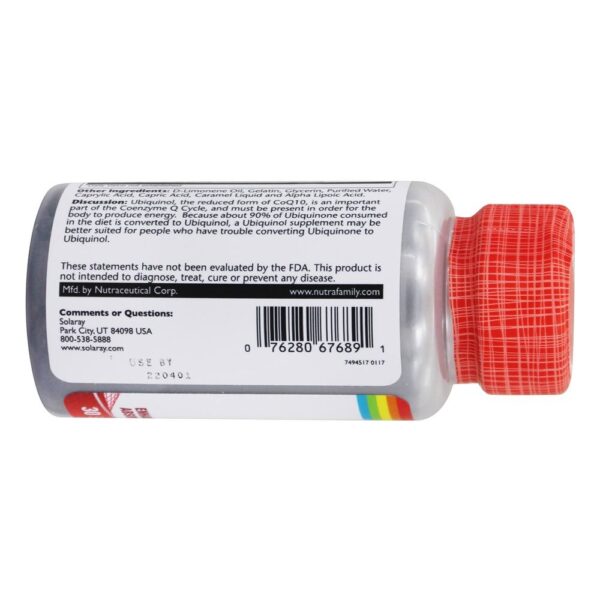 Comprar Ubiquinol CoQ-10 50 mg. - 30 Softgels Solaray - Imagem 4