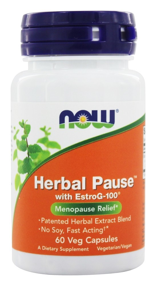 Comprar Pausa à base de ervas com EstroG-100 - Cápsulas vegetarianas 60 NOW Foods