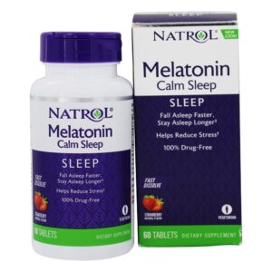 Comprar Melatonina Avançada Calma Sono Rápido Dissolver Sabor A Morango - 60 Tablets Natrol