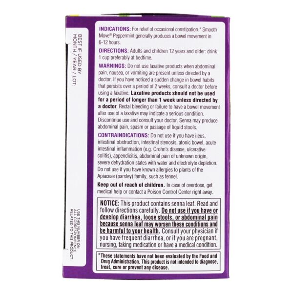 Comprar Peppermint de chá de ervas de hortelã pimenta movimento orgânico suave - 16 Saquinhos de Chá Traditional Medicinals - Imagem 4