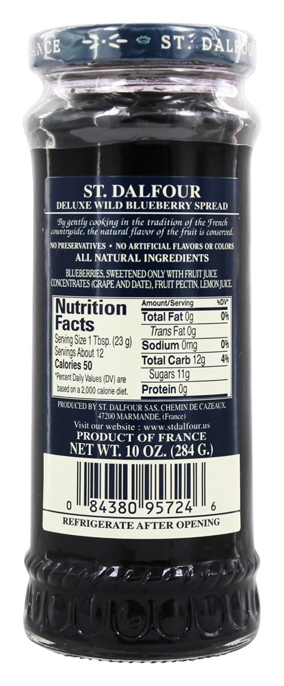 Comprar Fruto Espalhar 100% Natural Congestionamento Selvagem Mirtilo - 10 oz. St. Dalfour - Imagem 2