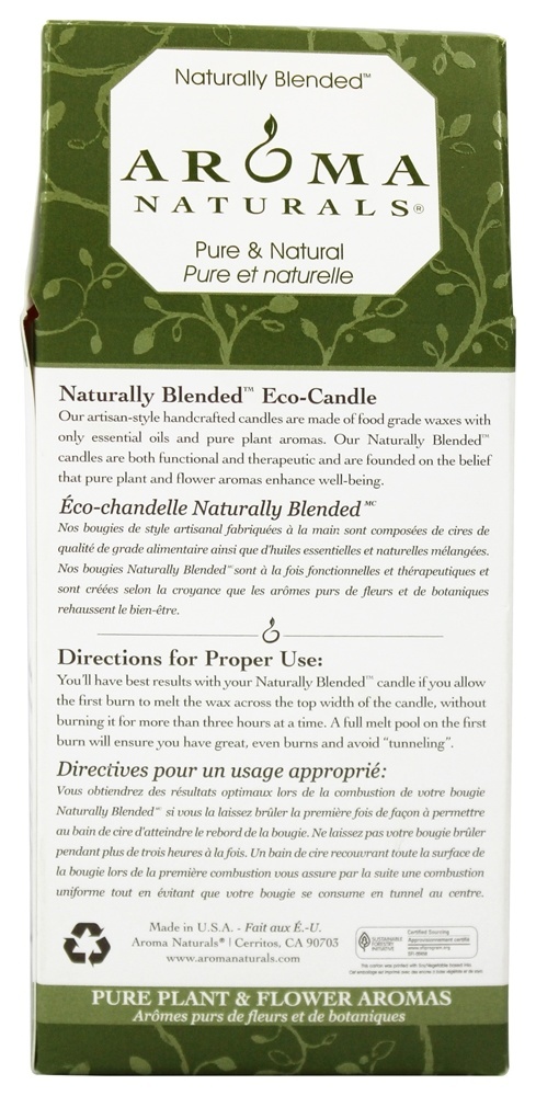 Comprar Relaxar lavanda e tangerina com velas naturais e pilar natural misturado Aroma Naturals - Imagem 2