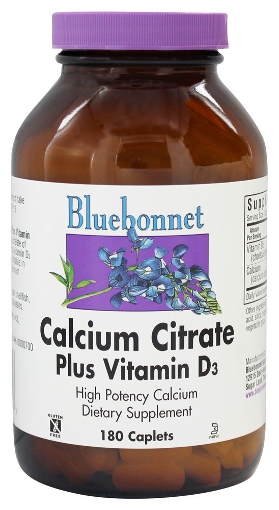Comprar Citrato de Cálcio Com Vitamina D3 de Alta Potência - 180 Cápsulas Bluebonnet Nutrition