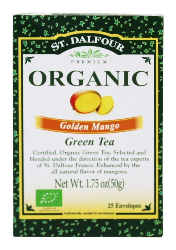 Comprar Chá Verde Premium Manga Dourada Orgânica - 25 Saquinhos de Chá St. Dalfour - Imagem 4