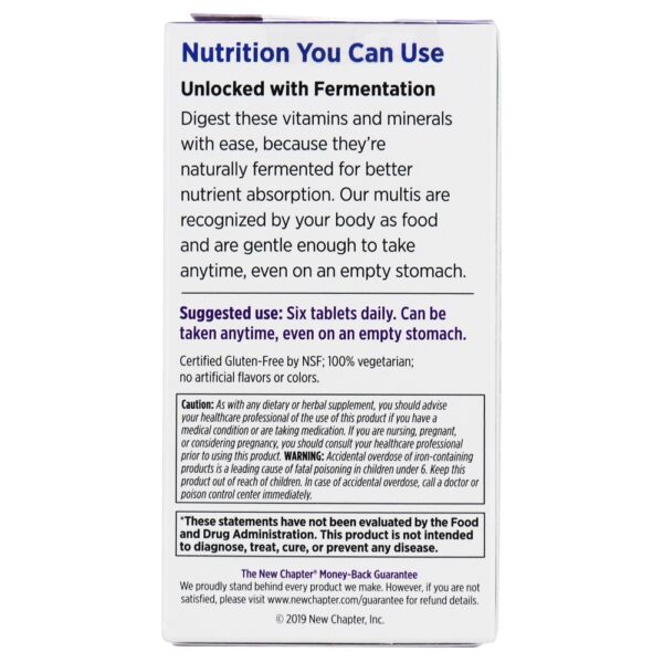 Comprar Multivitaminas Multivitaminas Integrais - 192 Comprimidos vegetarianos New Chapter - Imagem 4