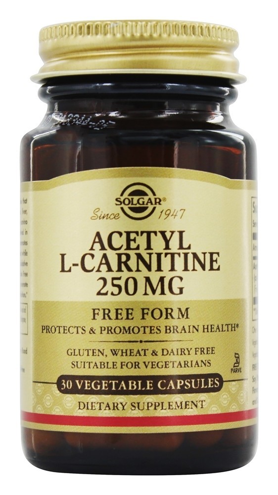 Comprar Forma livre de acetil L-carnitina 250 mg. - Cápsulas vegetarianas 30 Solgar