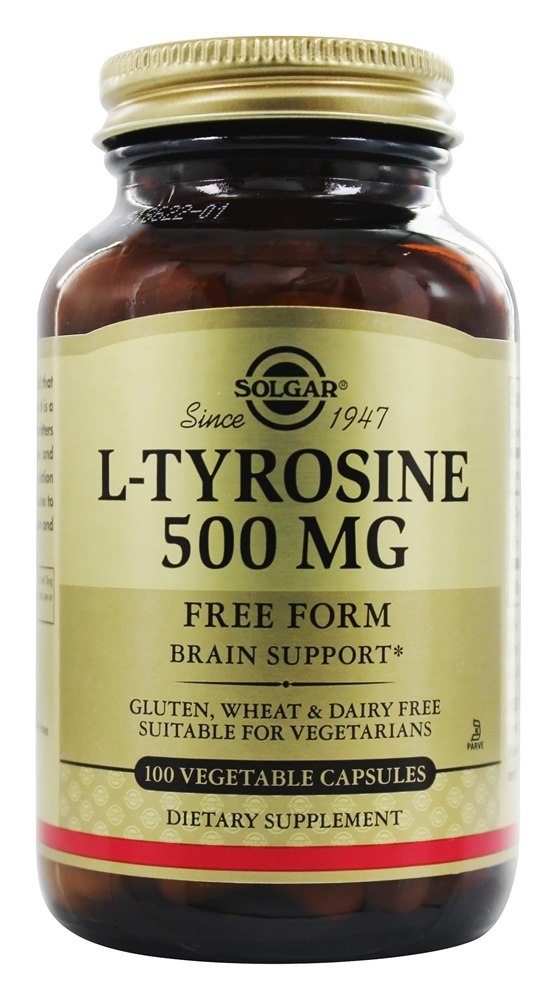 Comprar L-Tirosina Forma Livre 500 mg. - Cápsulas vegetarianas 100 Solgar