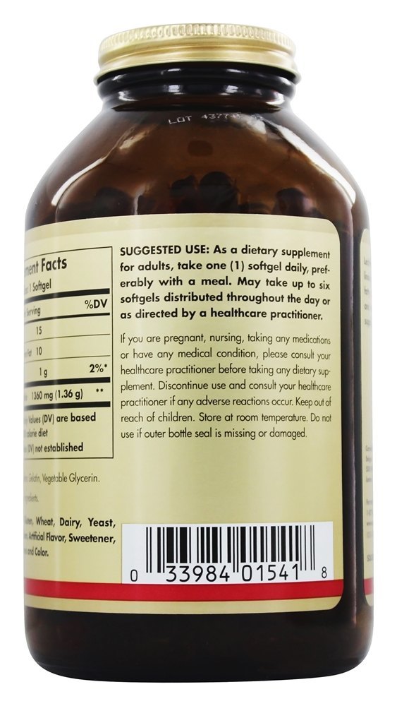 Comprar Lecitina Unbleached 1360 mg. - 250 Softgels Solgar - Imagem 3