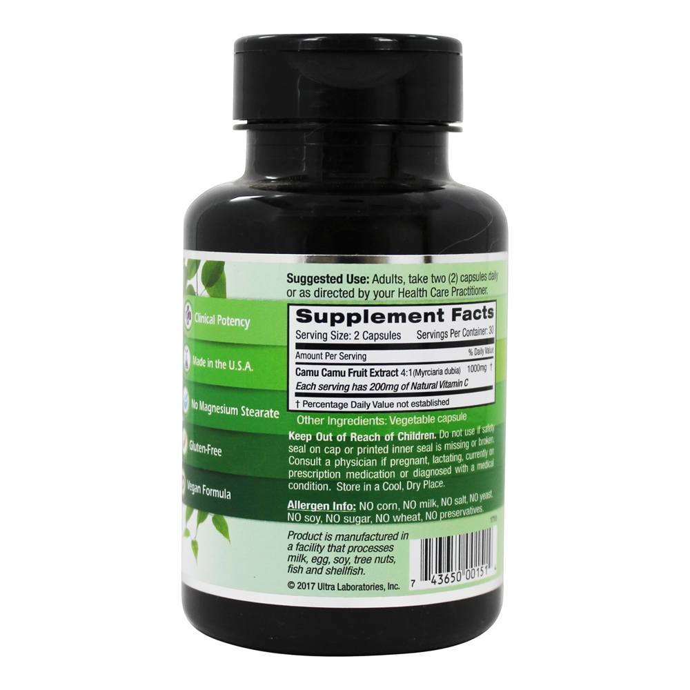 Comprar Camu Camu Natural Fonte Vitamina C - 60 Cápsulas Vegetarianas Anteriormente FruitrientsXEmerald Labs - Imagem 2