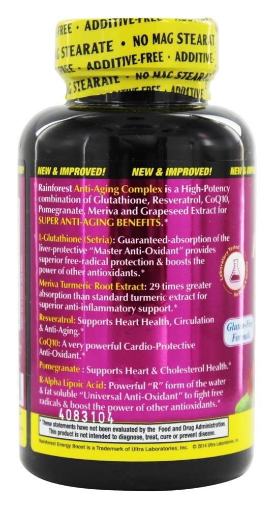 Comprar Resveratrol complexo anti-envelhecimento + CoQ10 - Cápsulas vegetarianas 60 Rainforest - Imagem 3