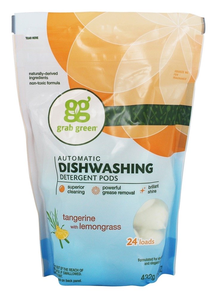 Comprar Detergente Automático para Lavar Louça 24 Carrega Tangerina com Erva-cidreira - 15.2 oz. Grab Green