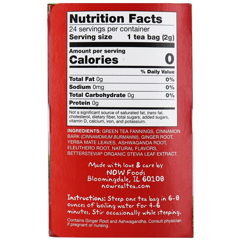 Comprar NOW Real Rea Energy Chá Mistura - 24 Saquinhos de Chá NOW Foods - Imagem 2