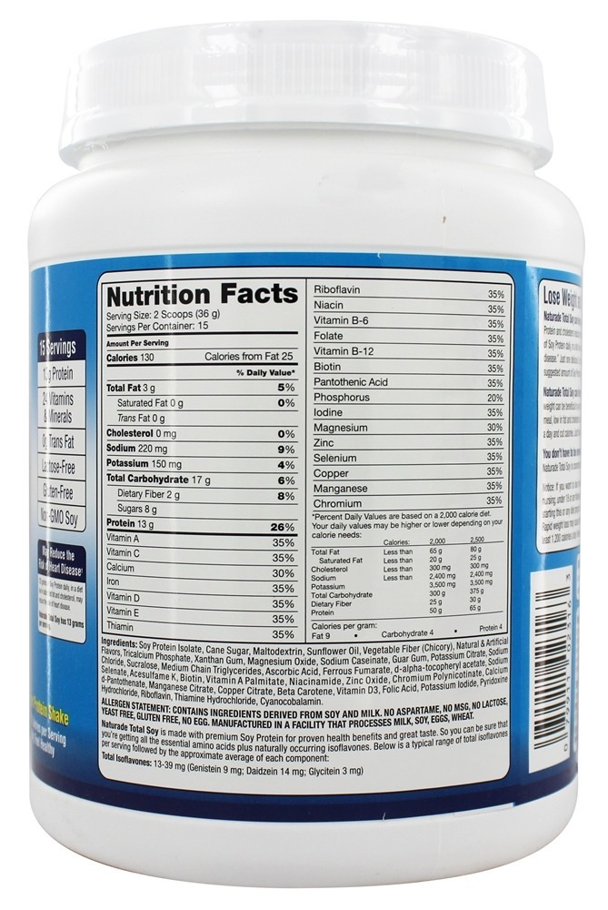 Comprar Baunilha Total de Refeição de Soja - 19.05 oz. Naturade - Imagem 2
