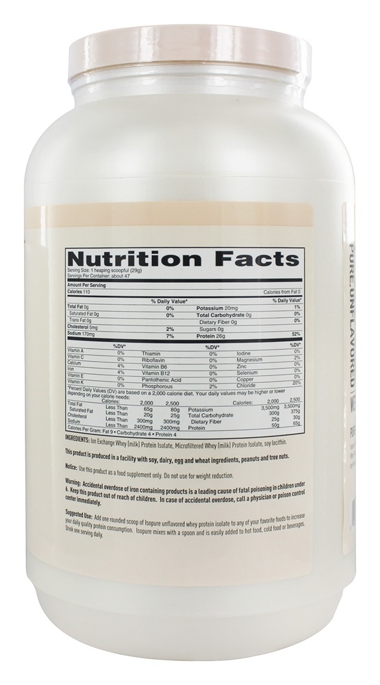 Comprar Isopure Zero Carb Sem Sabor - 3 lbs. Nature's Best - Imagem 2