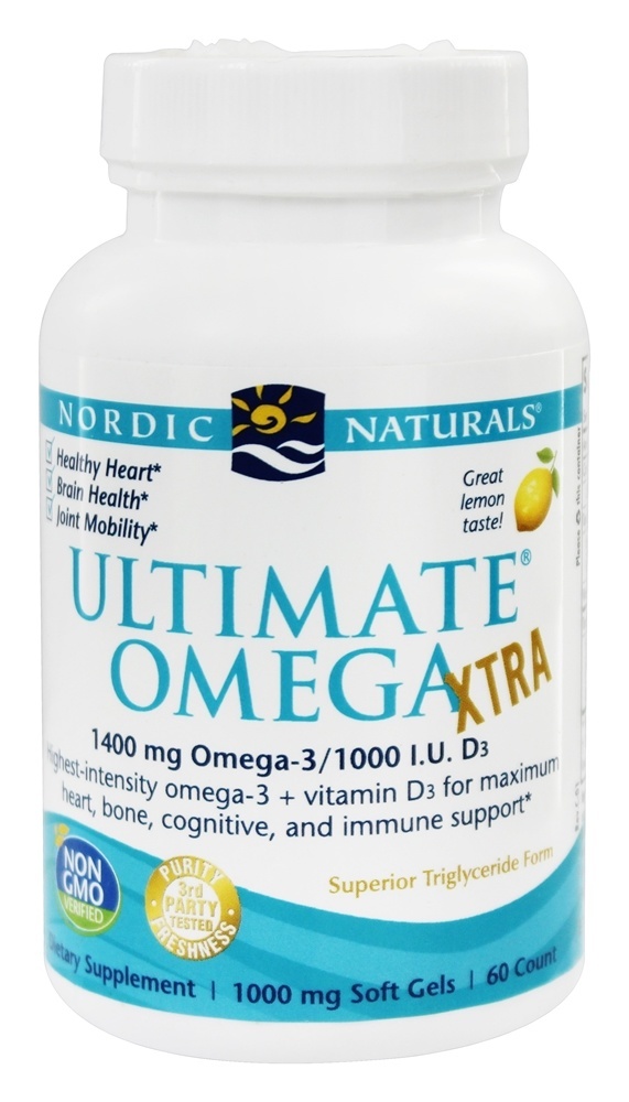 Comprar Ultimate Omega Xtra Sabor Limão 1000 mg. - 60 Softgels Nordic Naturals