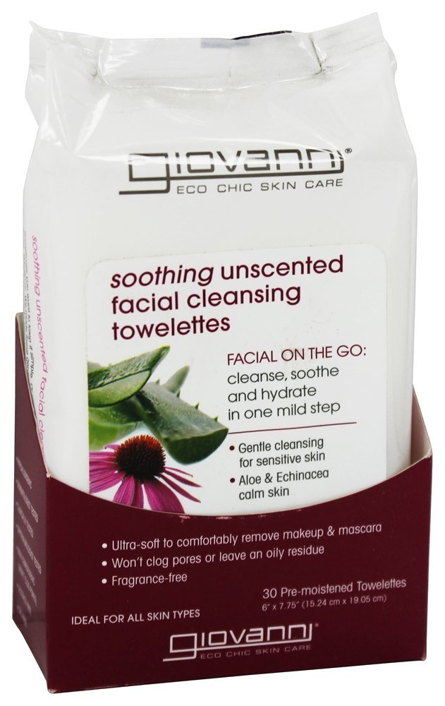 Comprar Toalhetes de Limpeza Facial Suavizantes Sem perfume - 30 Toalha (s) Giovanni