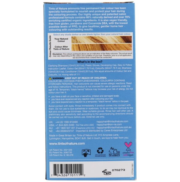 Comprar Condicionamento Permanente Cor do Cabelo 9D Muito Luz Dourada Loira - 4.4 fl. oz. Tints Of Nature - Imagem 4