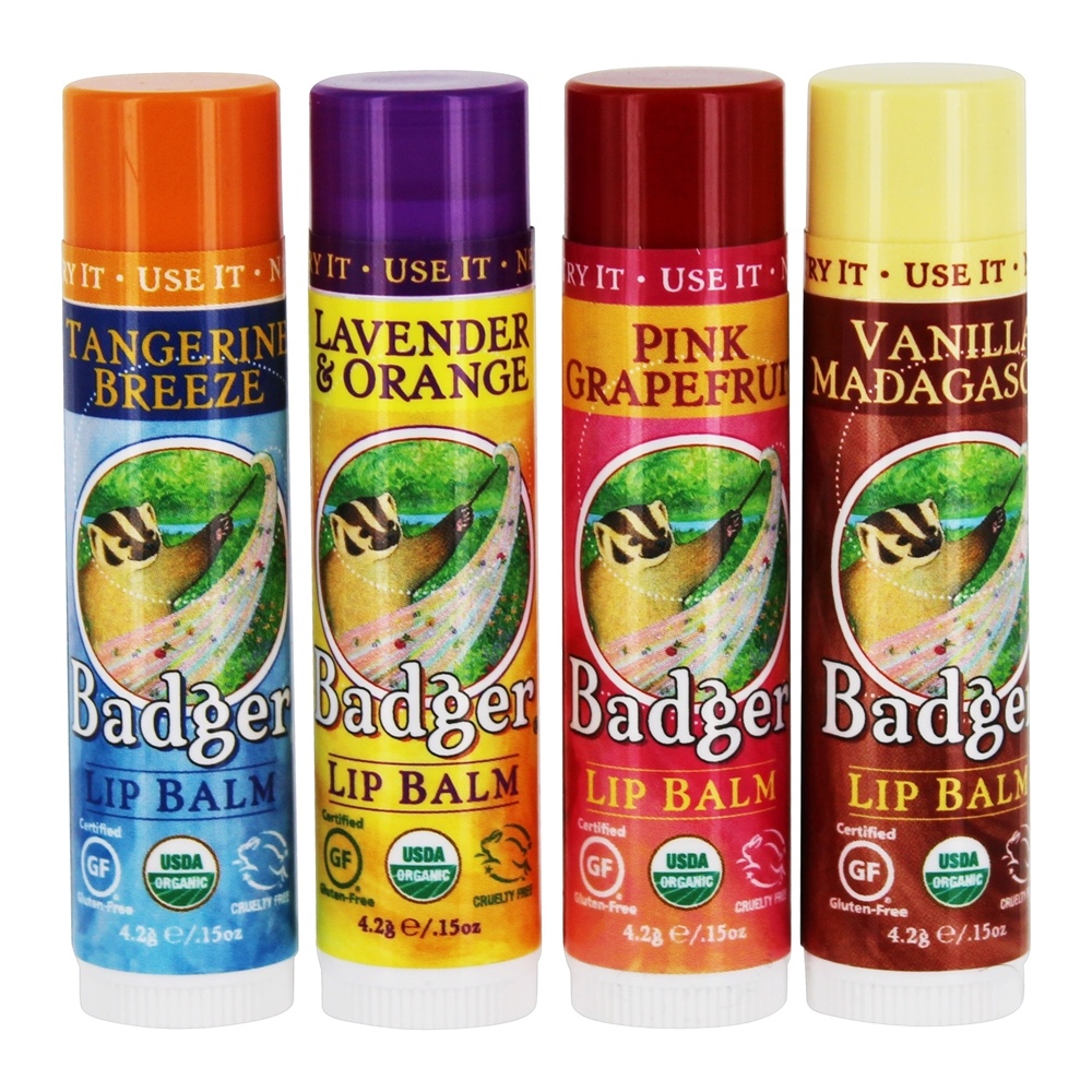 Comprar Pacote de Variedade de Bálsamo para os Lábios Clássicos - Pacote 4 Badger - Imagem 2