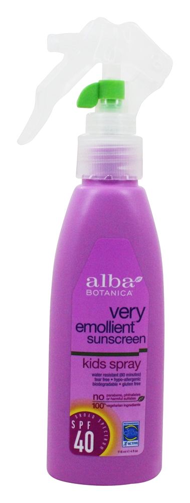 Comprar Protetor solar muito emoliente Spray de proteção natural para crianças 40 SPF - 4 fl. oz. Alba Botanica