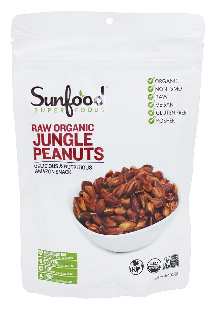 Comprar Amendoim orgânico cru da selva - 8 oz. Sunfood Superfoods