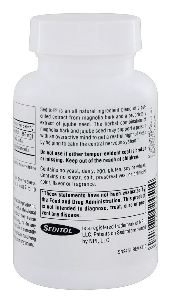 Comprar Seditol - Cápsulas 60 Source Naturals - Imagem 3