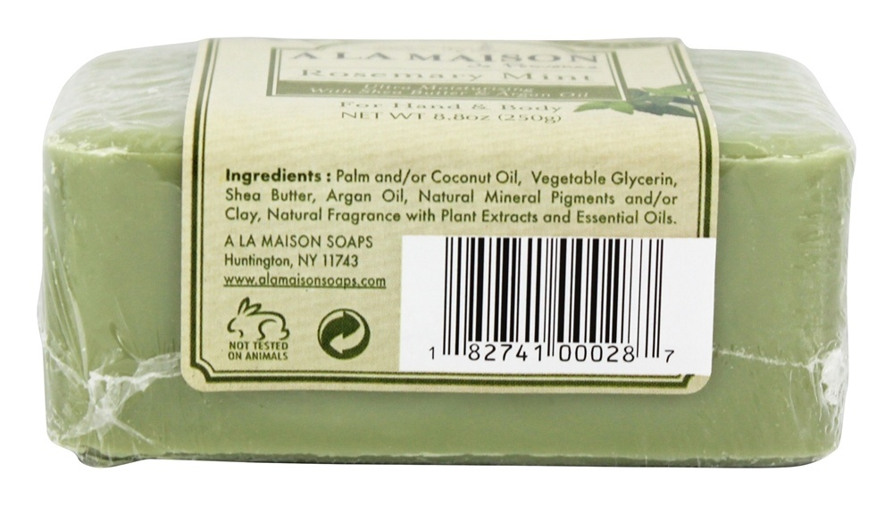 Comprar Tradicional Francês Moído Bar Sabão Alecrim Hortelã - 8.8 oz. A La Maison - Imagem 2