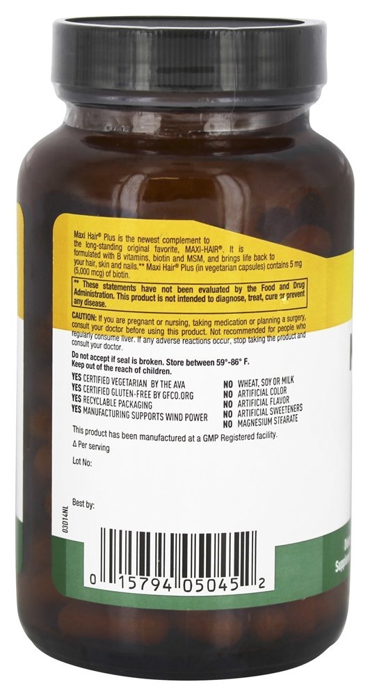 Comprar Maxi-Hair Com 5,000 mcg de Biotina Maximizada - Cápsulas vegetarianas 120 Country Life - Imagem 3