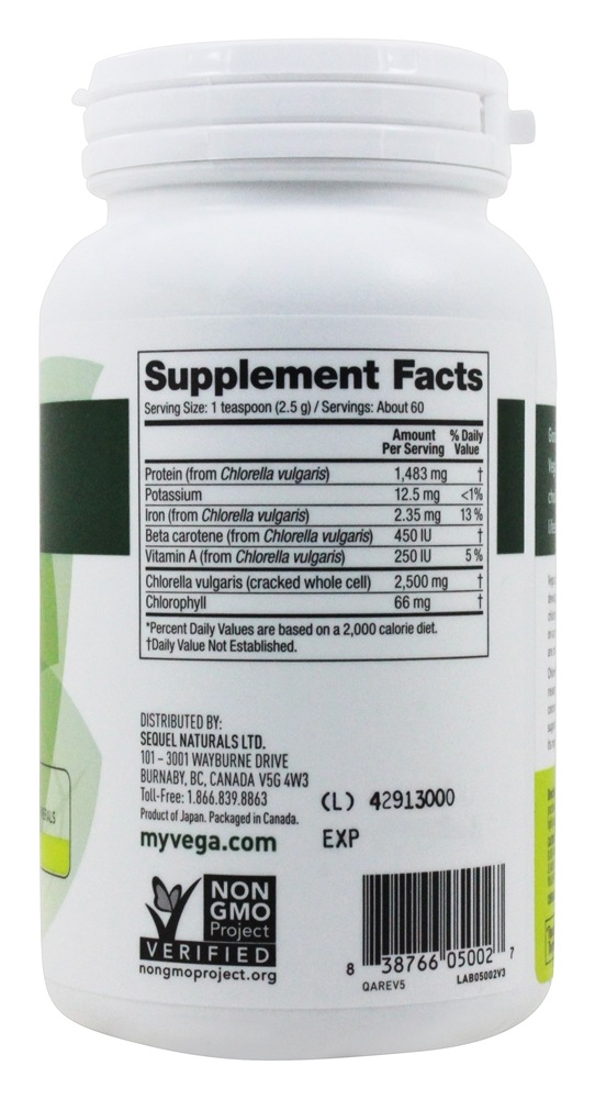 Comprar Chlorella em pó - 5.3 oz. Vega - Imagem 2