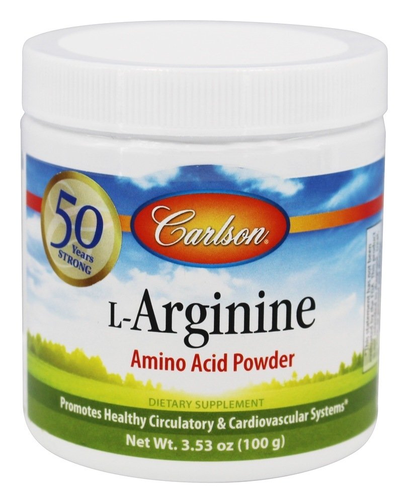 Comprar Pó de Aminoácidos de L-Arginina 3000 mg. - 100 Gramas Carlson Labs