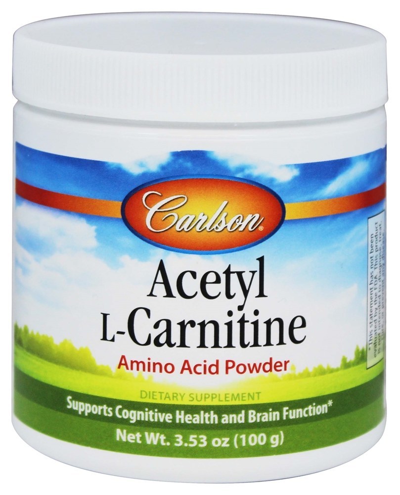 Comprar Pó de Aminoácidos de Acetil-L-Carnitina 1200 mg. - 100 Gramas Carlson Labs