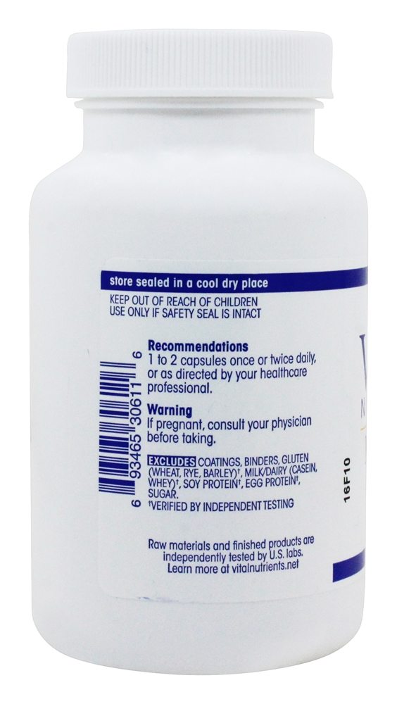 Comprar Glicinato de Magnésio / Malato 120 mg. - Cápsulas 100 Vital Nutrients - Imagem 3