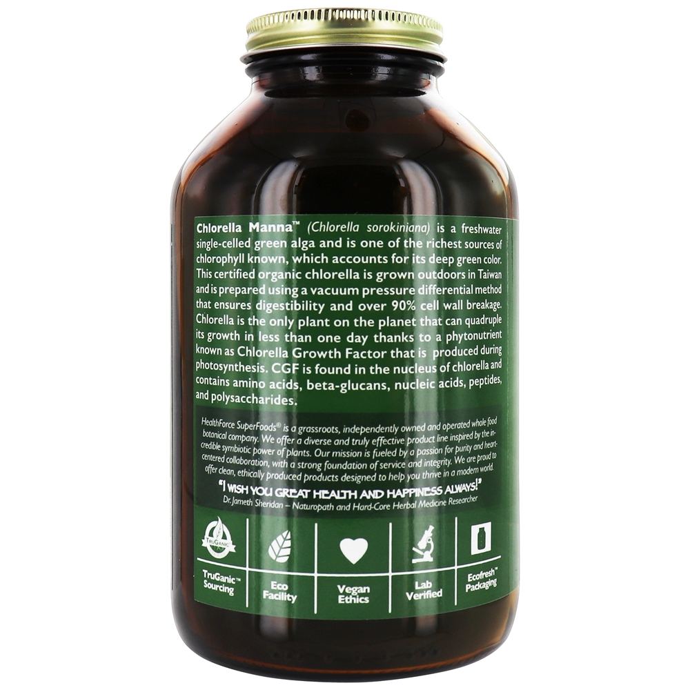 Comprar Chlorella Manna em Pó - 350 Gramas HealthForce Superfoods - Imagem 3