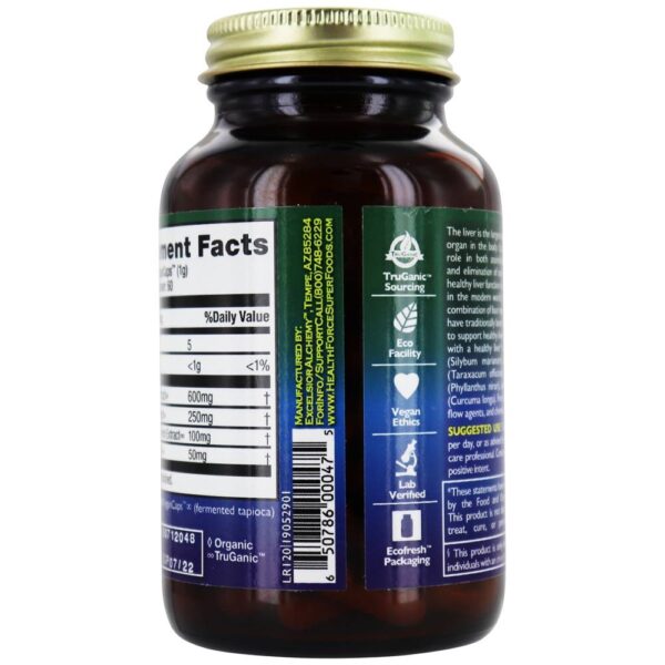 Comprar Versão de resgate hepático 6 - 120 Tampas veganas HealthForce Superfoods - Imagem 4