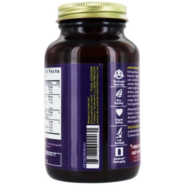Comprar Antioxidante extremo completo Spectrum versão complexa 9.1 - 120 Tampas veganas HealthForce Superfoods - Imagem 4