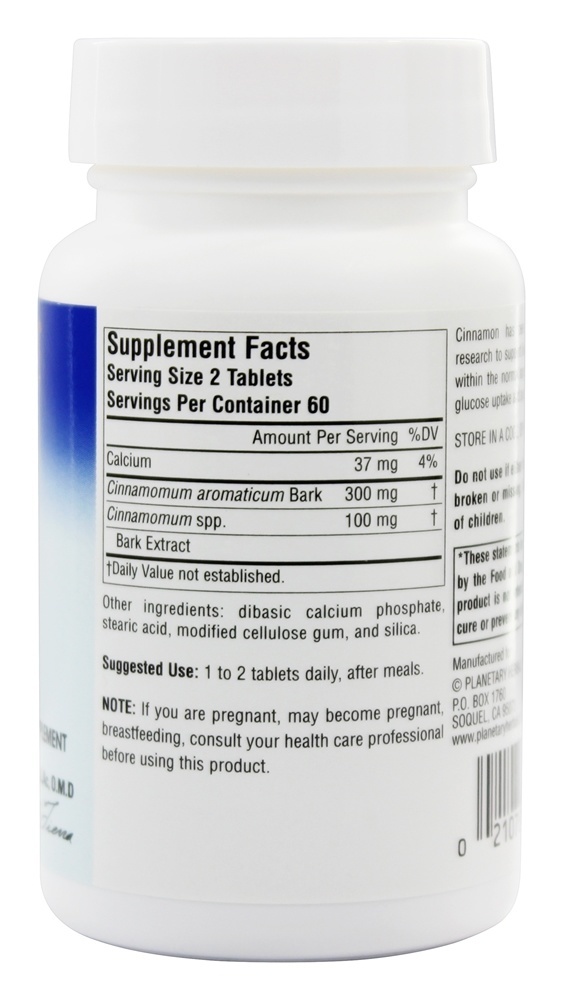 Comprar Extrato de canela completo Spectrum 200 mg. - 120 Tablets Planetary Herbals - Imagem 2